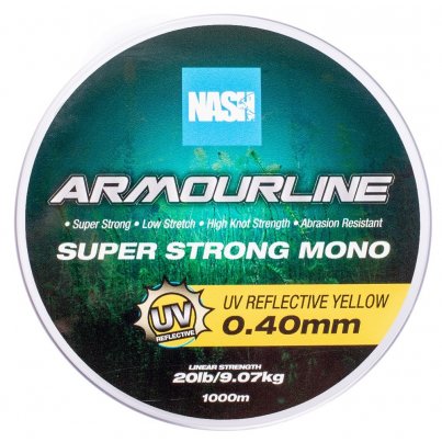 Nash Vlasec Armourline Super Strong Mono UV Yellow 1000 m - 0,40 mm 9,07 kg